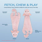 Best Pet Supplies Squeaky Dog Toys with Soft Durable Fabric for Small, Medium and Large Pets Interactive Toy for Indoor Play, Supports Active Biting and Play - Pig, Large