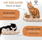 INICIO Cat Wall Shelves - Modern and Durable 3 Step Cat Furniture for Wall - Stylish Birch Floating Shelf for Cats up to 15lbs - Wooden Corner Shelves with Cushioned Perch - Natural Wood