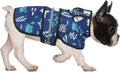 HDE Dog Raincoat Jacket Reflective Adjustable Hooded Pet Poncho Rain Coat with Leash Hole for Small to X-Large Dogs Sharks - S
