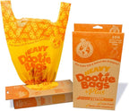 HEAVY Dootie Bags +Plus a Hint of Citrus Scent with EZ Tie Handles. For Pet Dog Poop, Cat Litter. Multi-Use. Fits Swivel Bin and Gogo Stik Scoopers. Made with Cornstarch. Strong, Leakproof, Very Large