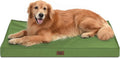 Outdoor Orthopedic Dog Bed for Extra Large Dogs, XL Waterproof Flat Pet Bed 44x32 Inch, Egg Crate Foam with Removable Washable Oxford Cooling Cover, Light Green