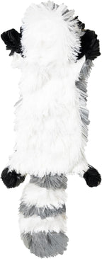 FGA MARKETPLACE Racoon Flat NO Stuffing NO Squeak Plush Dog Toy, Funny Style Will Entertain Your Pet for Hours, Recommended for Small and Medium Dog 21 INCH Long