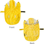 Waterproof Dog Raincoat, Adjustable Reflective Lightweight Pet Rain Clothes with Poncho Hood (Yellow(Water-Activated Color Change), X-Small)