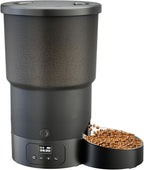 Gimars 5L/20 Cups Automatic Cat Feeder, Programmable 1-6 Meals Cat Food Dispenser with Stainless Steel Bowl, Easy Setup, Dual Power Supply,10s Meal Call Timed Pet Feeder for Cats and Small Dogs