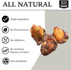 K9 Connoisseur Dog Bones Made in USA for Small and Medium Breed Dogs Natural Long Lasting Meaty Beef Knee Cap Bone Treats Best for Dogs Upto 50 Pounds 1 Pack 3 Count