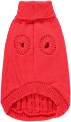 Dog Sweater for Small, Medium, Large Dogs - Warm Winter Turtleneck Pet Clothes for Cats and Puppies - Cute Classic Christmas Coat for Girls and Boys