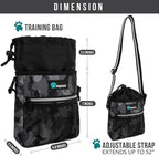 PetAmi Dog Treat Pouch, Pet Treat Pouch for Training, Dog Walking Bag Holder for Kibbles, Pet Food Toy, Dog Trainer Essentials Supplies, Poop Bag Dispenser, 3 Ways to Wear (Camo Black)