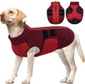 Kuoser Dog Jacket, Winter Dog Coats for Medium Dogs, Reflective Doggie Cold Weather Coats Pet Clothes, Puppy Snow Jacket for Frech Bulldog, Boston Terrier, Red L