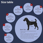 Warm Coat for Dogs, Fashion Sports Jacket with Built-in Harness, Adjustable Pet Vest - Waterproof and Reflection, Navy