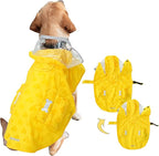 Waterproof Dog Raincoat, Adjustable Reflective Lightweight Pet Rain Clothes with Poncho Hood (Yellow(Water-Activated Color Change), X-Small)