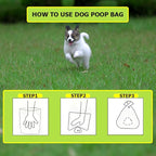 GWT Dog Poop Bags Rolls 9"x13" - Certified Home Plant Based Rolls, 120 Count Pet Waste Bags, Ideal for Outside and Backyard, Includes 8 Convenient Bags