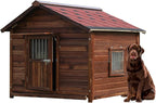 Extra Large Dog House Outdoor Made of Solid Pine Wood, Warm Doghouse, Dog House with Elevated Floor for Large Dogs, (Wood, 5XL)