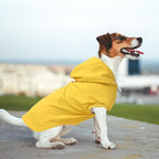 Dog Raincoat rain Jacket Dogs Waterproof fit for Small Medium Breeds Zipper Closure Pocket Storage in Cold Day - Yellow - L