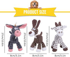 Soputry Plush Squeak Pet Toy, Interactive Stuffed Plush Chew Toy with Squeaky Sound for Small, Medium, Large Dogs - Cow