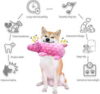 Squeaky Dog Toys Plush Dog Toy with Crinkle Paper Stuffed Durable Dog Chew Toys for Small Middle and Large Dogs Pig Purple