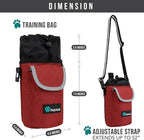 PetAmi Dog Treat Pouch, Large Pet Training Treat Pouch with Pocket, Dog Trainer Essentials Supply Holder with Poop Bag Dispenser, Training Bag for Kibbles Toys, 3 Ways to Wear (Red)
