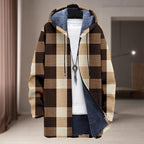 Oversized Full Zip Hoodie for Men Sherpa Fleece Lined Jacket with Hood Soft Warm Winter Coat with Pockets