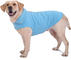 Fleece Dog Coat Reflective Cold Weather Dog Jacket Apparel for Extra Large to Small Pets(Blue,3XL)