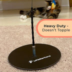 Whiskertons Interactive Bird Simulation Cat Toy Set, Interactive Cat Toys for Indoor Cats, Cat Feather Toy, Self-Holding Suction Base, 5 Replacement Birds, Feathers & Bells (Standard Hybrid Bundle)