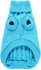 Dog Sweater for Small, Medium, Large Dogs - Warm Winter Classic Turtleneck Pet Clothes Coat for Girls Boys Puppy Cat - Cute Christmas Sweater