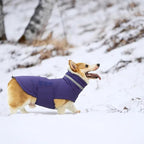 Dog Coat, Waterproof Winter Jacket, Warm Windproof Vest, Reflective Adjustable Turtleneck Coats for Large Dogs with Hook & Loop - Purple - XL