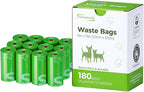 Typlastics Poop Bags for Dogs,180 Bags, Waste Refuse Cleanup, Doggy Roll Refills for Outdoor Puppy Walking and Travel, Leakproof and Tear Resistant, Unscented, 12 Pack of 15, Lime Green