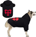 Dog Hoodie Sweater Sweater for Dogs Pet Clothes Black Buffalo Plaid Warm and Soft Breathable Cozy(XXL)