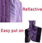100% Polyester Dog Hoodie for Small Medium Dogs Super Warm Puppy Jacket for Cold Winter Dog Coats, Purple M