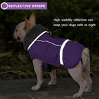 QBLEEV Warm Dog Coat - Reflective, Waterproof Winter Coat Turtleneck for Cold Weather, Thick Fleece Dog Snowsuit Christmas Vest for Small to XL Dogs