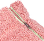 Gooby Sherpa Vest - Mauve Pink, Large - Warm Fuzzy Fleece Step in Dog Jacket Without Ring Leash - Winter Small Dog Sweater - for Everyday Use