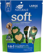 Ark Naturals Soft Brushless Toothpaste for Large Breeds, 18 oz Bag, Soft-Baked Dog Dental Chew with Toothpaste Center, Freshen Breath, Reduce Plaque & Tartar