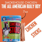 Bully Boy's Famous Chicken Sticks Dog Treats | Free from Wheat, Corn, Soy, or Gluten | USA Sourced Ingredients | with Smokehouse Chicken | Made in Utah | 7 oz - 1 Pack