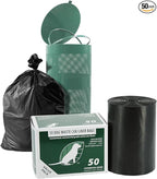 Zero Waste USA - Commercial Grade Dog Waste Station Can Liners -1 Roll of 50 bags - Standard Size 26" W x 33" L (10-13 gallons) - Heavy Duty, Thicker than competitors' bags (1.1 mil)