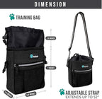 PetAmi Dog Treat Pouch, Pet Treat Pouch for Training, Dog Walking Bag Holder for Kibbles, Pet Food Toy, Dog Trainer Essentials Supplies, Poop Bag Dispenser, 3 Ways to Wear (Charcoal)