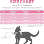 PUPTECK Cat Harness and Leash Set Escape Proof Reflective Cat Walking Harness Adjustable Soft Breathable Mesh Vest for Small Pets, Light Pink, L