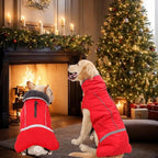 Doglay Dog Coat, Waterproof Dog Jacket Pet Winter Coat for Cold Weather with Thicken Furry Collar, Reflective Puppy Winter Jacket Warm Fleece Lining for Small Medium Large Pets