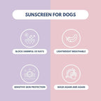 Spark Paws Sunblock Dog T-Shirt, SPF30 Protection, Lightweight Breathable Quick Dry for Dogs with Sensitive Skin - Purple & Pink (Set of 2) - 4XL