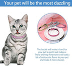 Cat Collar Rhinestone Bling Cute Cat Collars Accessories for Pet Collars Adjustable Ideal for Girl Cats Male Cats(Rosered)