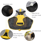 Dogs Packable Lightweight Raincoat: Pet Dog Hood Waterproof Coats Yellow Size 10