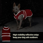 MIGOHI Reflective Waterproof Windproof Dog Coat - Warm Jacket Reversible Stormguard Winter Vest for Small to Large Dogs (Red, XL)