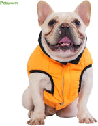 PetWarm Reversible Dog Cold Weather Coats, Waterproof Dog Puffer Vest, Vest for Dogs with Hook-and-Loop Strap, Windproof Outdoor Coat for Winter Walks and Snowy Days, Orange, S