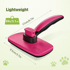 Pecute Self-Cleaning Slicker Brush for Dogs, Cats, Lightweight Dog Brush for Shedding Massaging Grooming, Cat Brush Gently Removes Loose Fur Undercoat for Small Dogs Cats Rabbits of All Hair Types