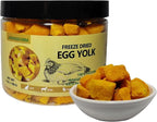 Freeze Dried Egg Yolk Cat & Dog Treats, Single Ingredient, High-Protein Training Treats and Food Topper for Dogs and Cats, Gluten & Grain Free, 7 oz (Chicken Egg Yolk)