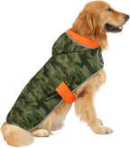 HDE Reversible Dog Raincoat Hooded Slicker Poncho Rain Coat Jacket for Small Medium Large Dogs Camo Orange - XXL