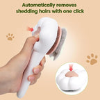 Self-Cleaning Cat Brush for Shedding with Cat Nail Clipper 2-Piece Set,Cat Brushes for Indoor Cats and Cat Nail Trimmer with Safety Guard Protective,Pet Grooming Kit for Cats and Dogs
