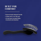 Chris Christensen Big K Dog Slicker Brush for Dogs (Goldendoodles, Labradoodles, Poodles), Groom Like a Professional, Fluff Detangle Style, Saves Time Energy, Black, Large