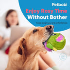 Petbobi Interactive Dog Toys Monster Active Ball for Dogs with Batteries, Self Moving Balls and Plush Cover for Small & Medium Dogs to Chase, Dog Toy Squeaky Crazy Bouncer Ball, Rock Bobby