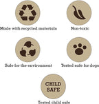 2pc Sustainable Eco-Friendly Durable Cotton Canvas Squeaky Dog Chew Toy Set – Ducky & Dawgy, White (Safe for Pets/Kids)