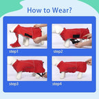 MIGOHI Dog Waterproof Jacket,Medium Dog Coat,Warm Dog Fleece Jacket for Hiking Camping,Fleece Vest for Dogs,Schnauzer,Jack Russell Terrier,French Bulldog,Winter Jackets for Medium Boys Girls,M,Red