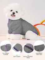 Haloumoning Dogs Fleece Winter Coats Jackets for Small and Medium Dogs Thick Full Zip Sherpa Turtleneck Puppy Jackets
